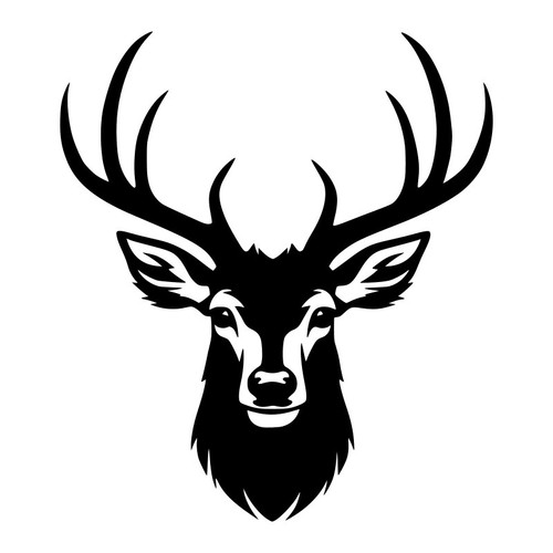 Deer head antler - antler, decal