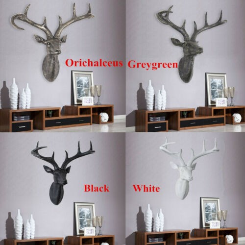 Resin wall mounted stag - 3d,